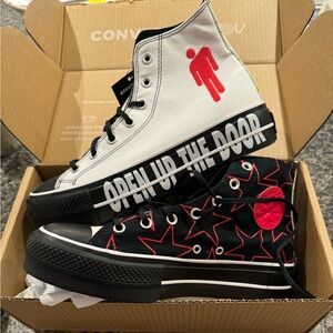 Authentic customized Billie Eilish Converse all stars!  Sold out online!